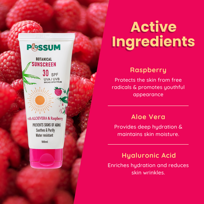 Sunscreen - Aloe Vera & Raspberry